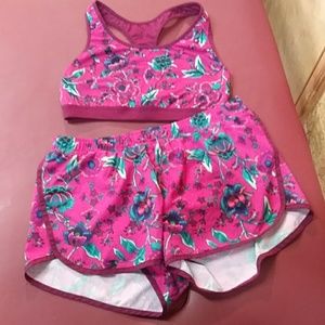 Workout outfit bra and shorts